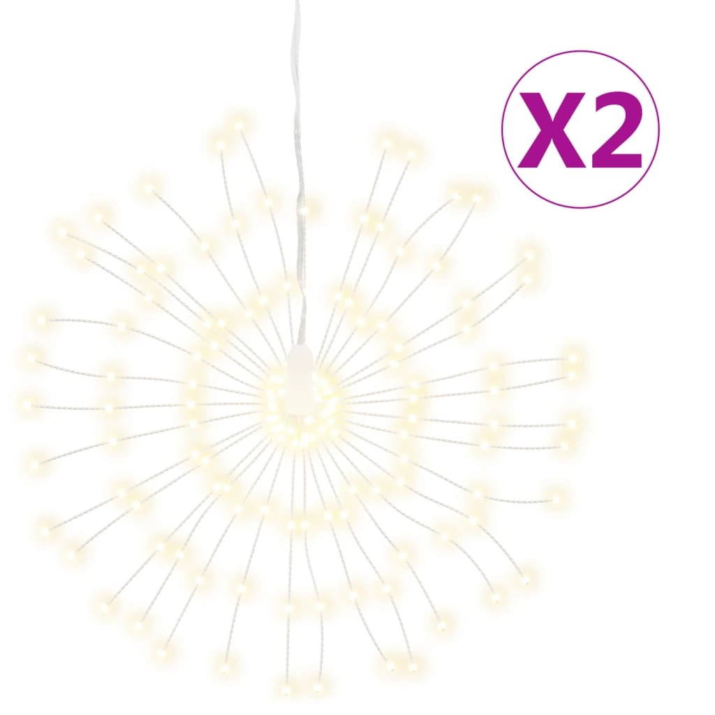 Weihnachtsbeleuchtung Feuerwerk 140 LEDs Warmweiß 17 cm