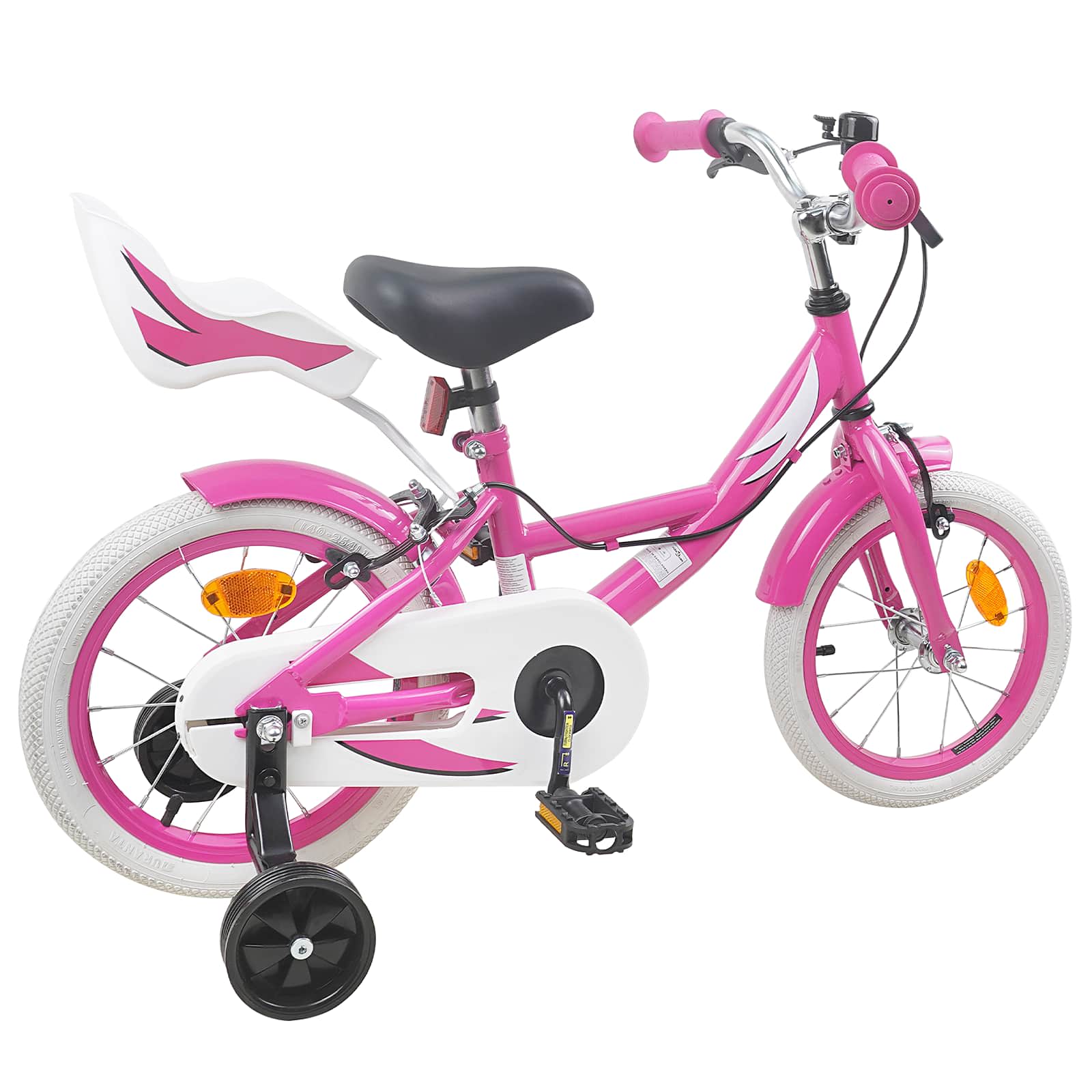 Kinderfahrrad 12 Zoll für 2-4 Jahre alt Hellrosa