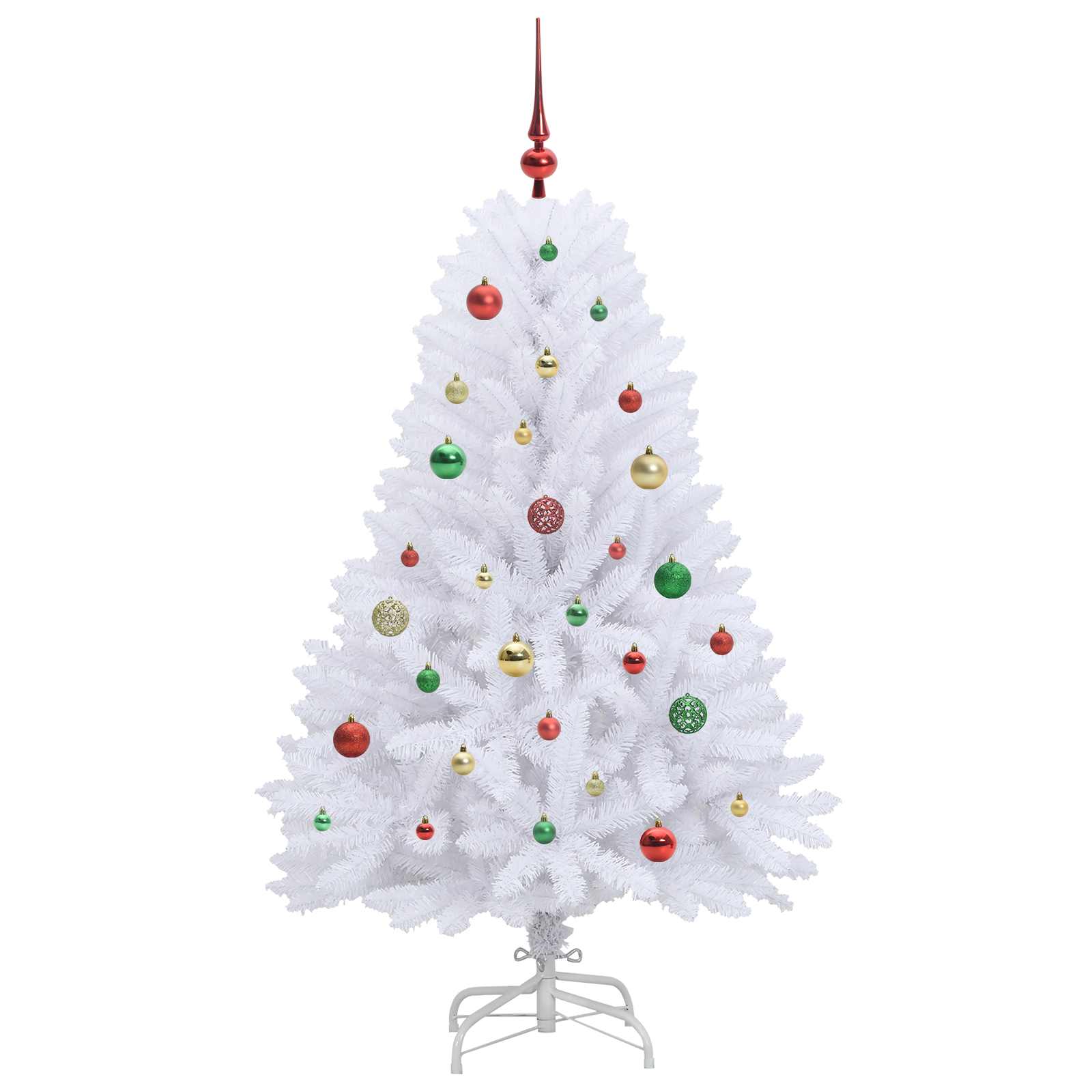 Künstlicher klappbarer Weihnachtsbaum Weiß 120 cm PVC und Stahl