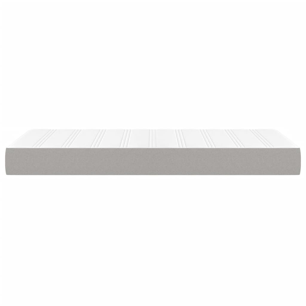 Taschenfederkernmatratze Mittel Hellgrau 100x203x20 cm Stoff
