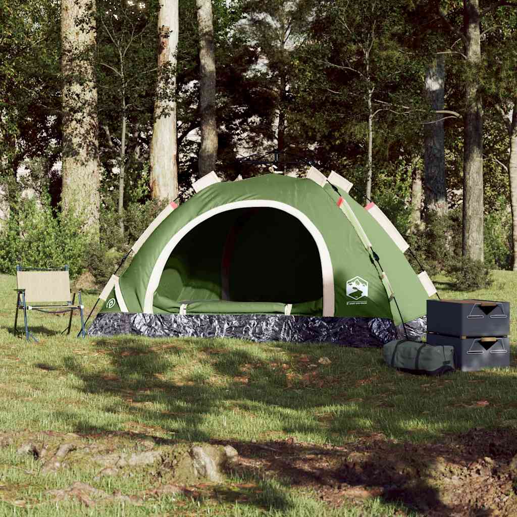 Campingzelt 2 Personen Grün Quick Release