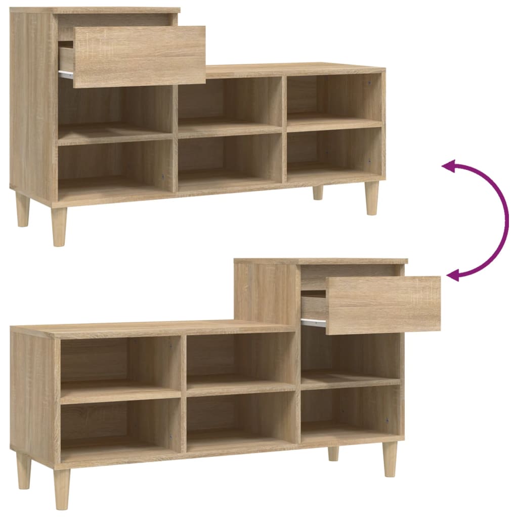 Schuhregal Weiß 102x36x60 cm Holzwerkstoff