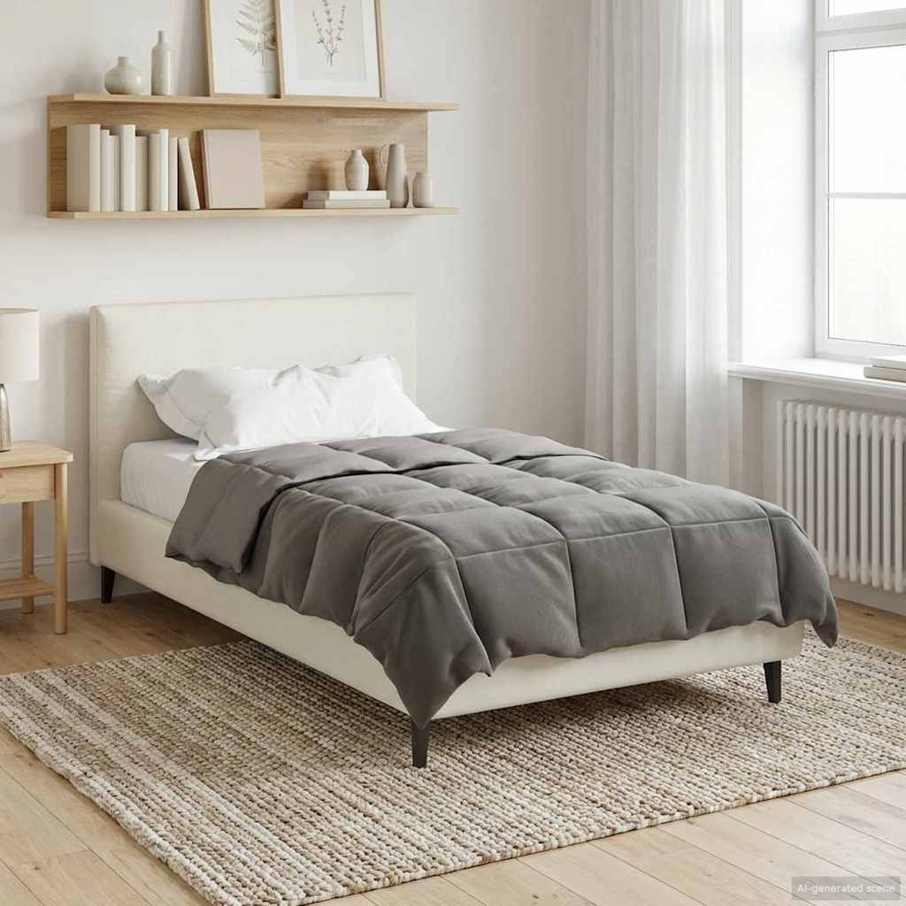 Sommerdecke Gesteppt Anthrazit 135 x 200 cm Mikrofaser