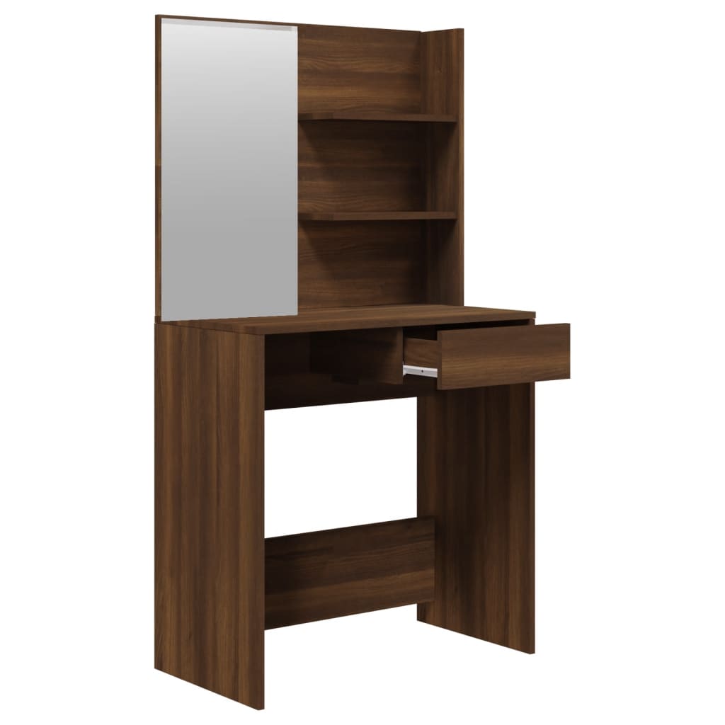 Schminktisch-Set Weiß 74,5x40x141 cm