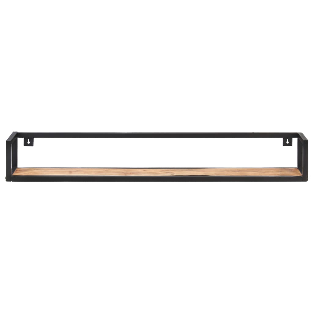 Wandregale 2 Stk. 120 cm Raues Mangoholz