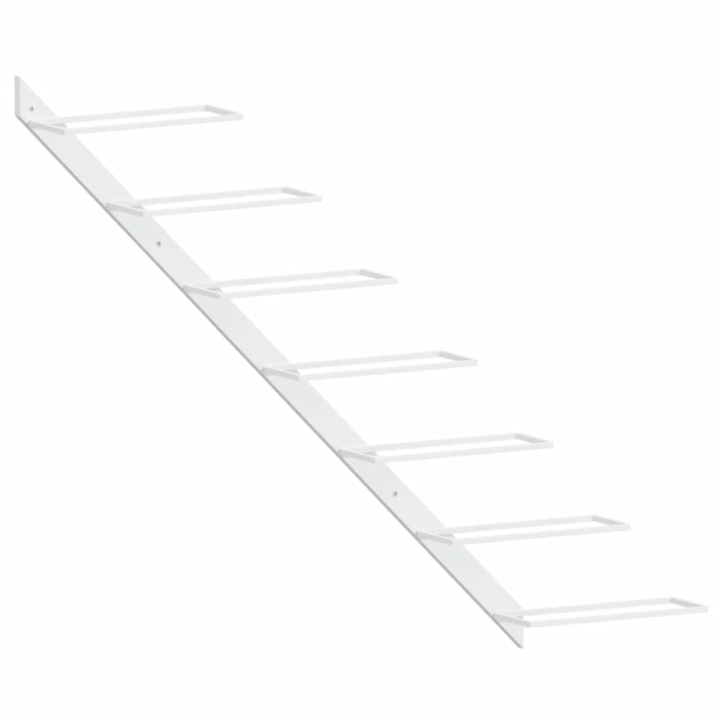 Wand-Weinregal für 7 Flaschen Schwarz Metall