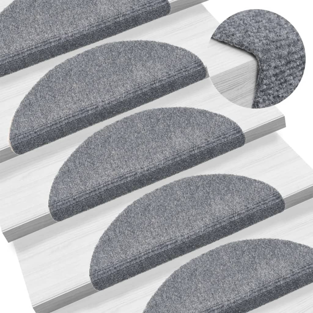 Stufenmatten Selbstklebend 15 Stk. 56x17x3 cm Hellbraun Halbrund