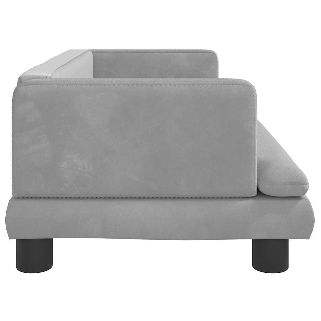 Kindersofa Blau 80x45x30 cm Samt