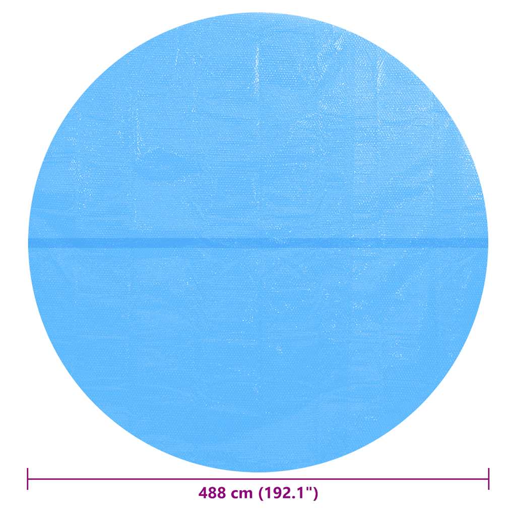 Solar Poolabdeckung Hochwertig Ø 210 cm 200 μm Rund PE Schwarz