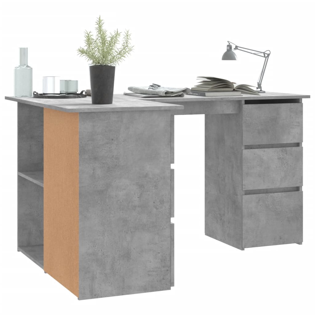 Eckschreibtisch Weiß 145x100x76 cm Holzwerkstoff