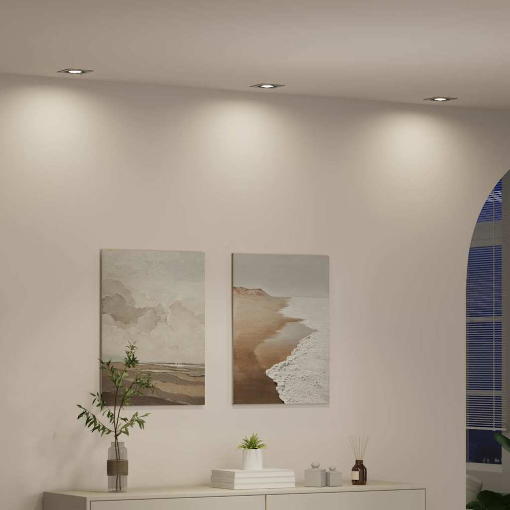 Spotlight 6 pcs Weiß 9 x 9 x 2 cm Aluminium