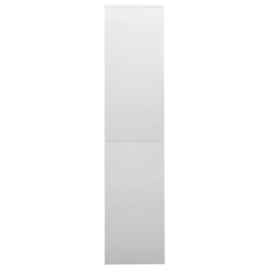 Büroschrank mit Schiebetür Weiß 90x40x180 cm Stahl