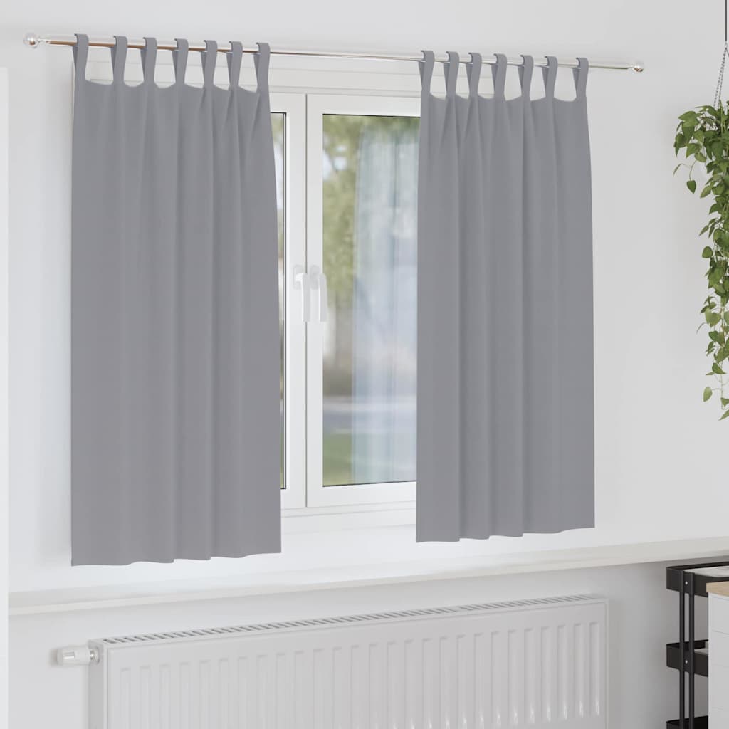 Verdunkelungs-Vorhänge mit Ringen 2 pcs Beige 140 x 140 cm