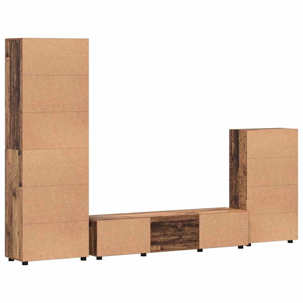 Highboard mit Regal FLORIN Weiß 60 x 35 x 182 cm Holzwerkstoff