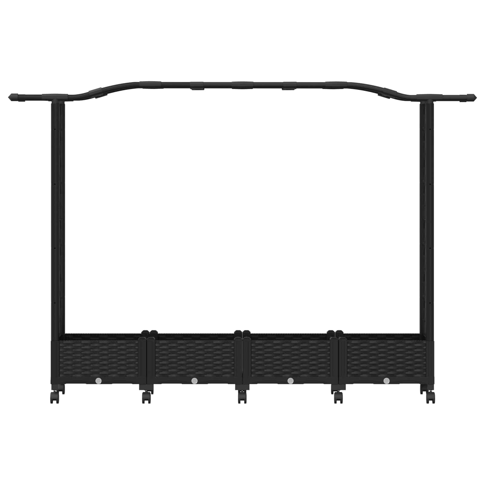 Hochbeet mit Rankgitter und Dach Braun 124 x 40 x 123 cm PP