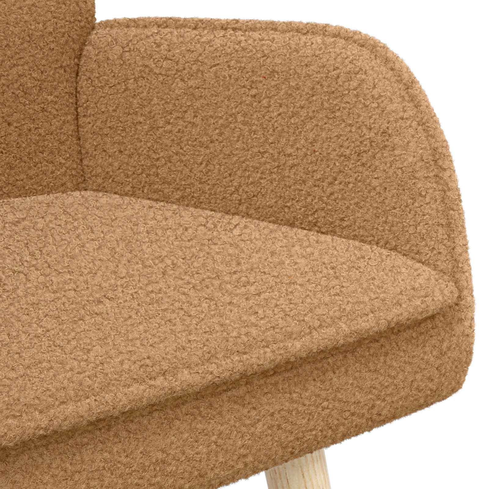 2-Sitzer Sofa Hellgrau 115 x 61 x 87 cm Bouclé
