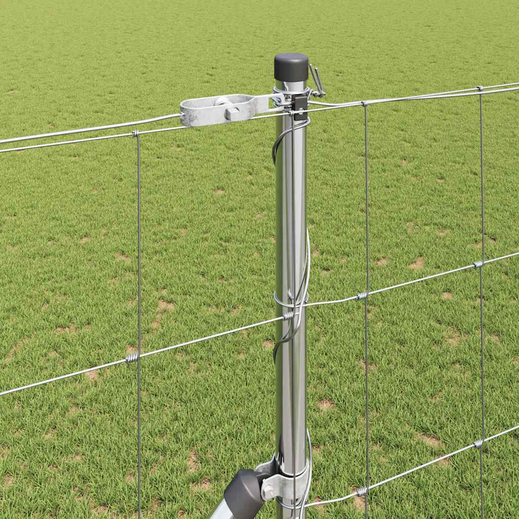 Ground Fix Geschweißter Drahtzaun 25 x 0,8 m Silber Netz