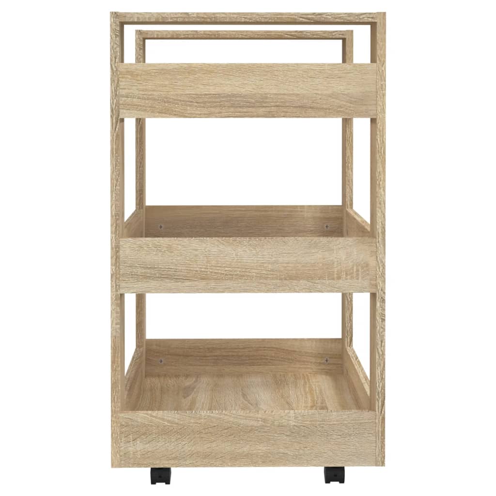 Küchenwagen Weiß 60x45x80 cm Holzwerkstoff