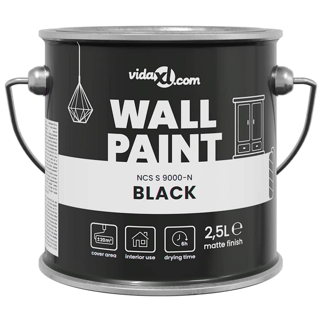 Wandfarbe Grau 2,5 L Wanddruck