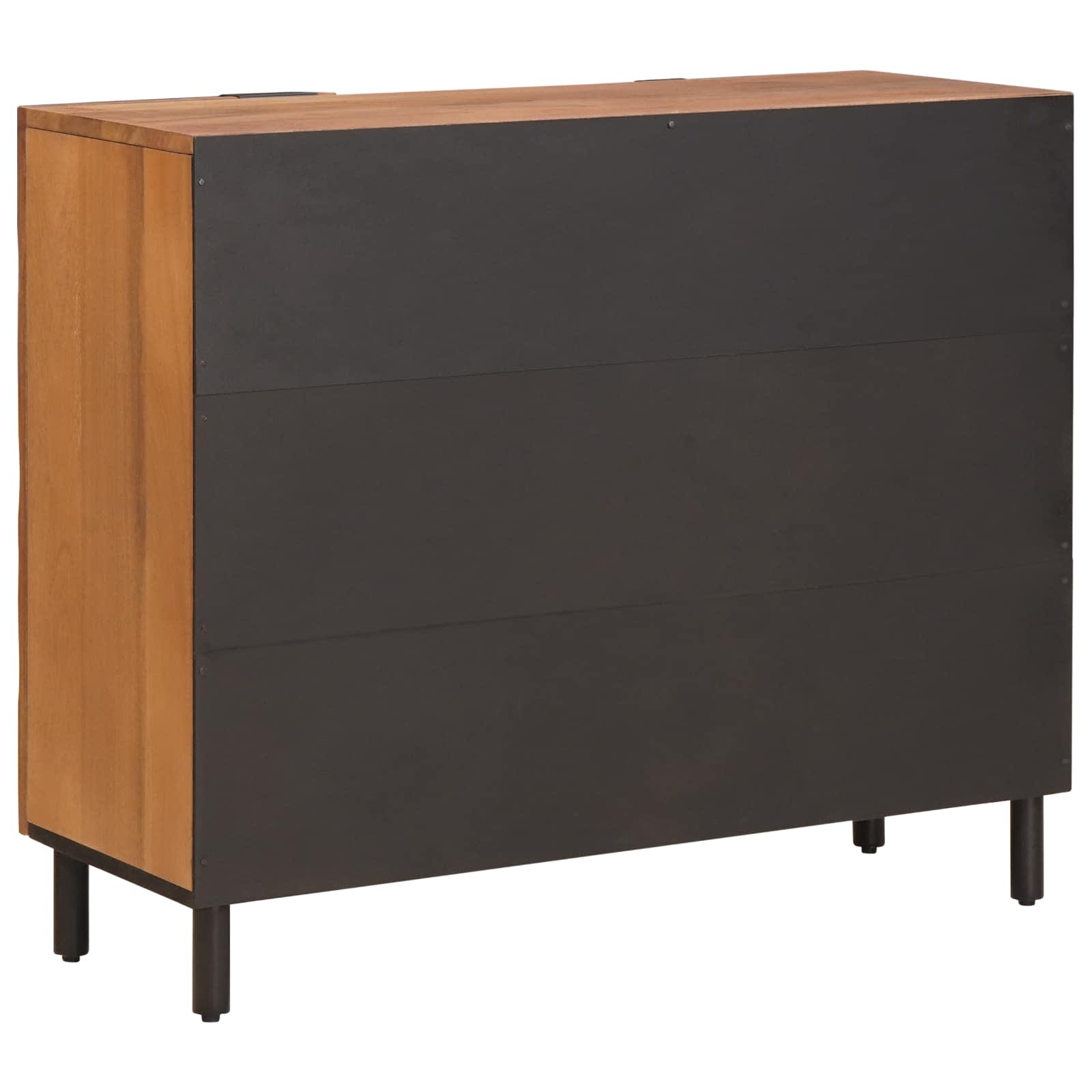 Sideboard mit Regal Weiße gewaschene Oberfläche 90 x 33 x 75 cm