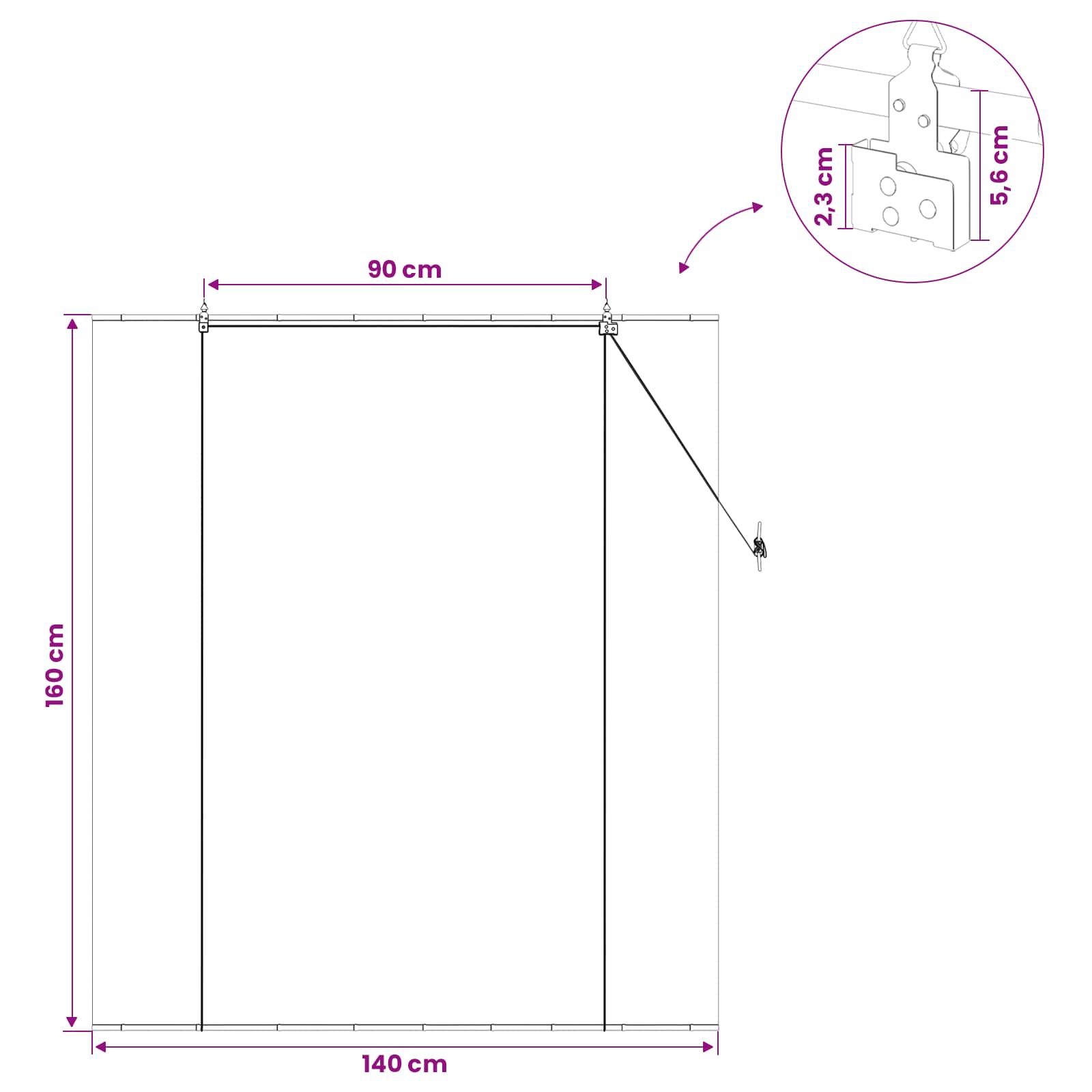 Bambusrollo Natur 80x160 cm