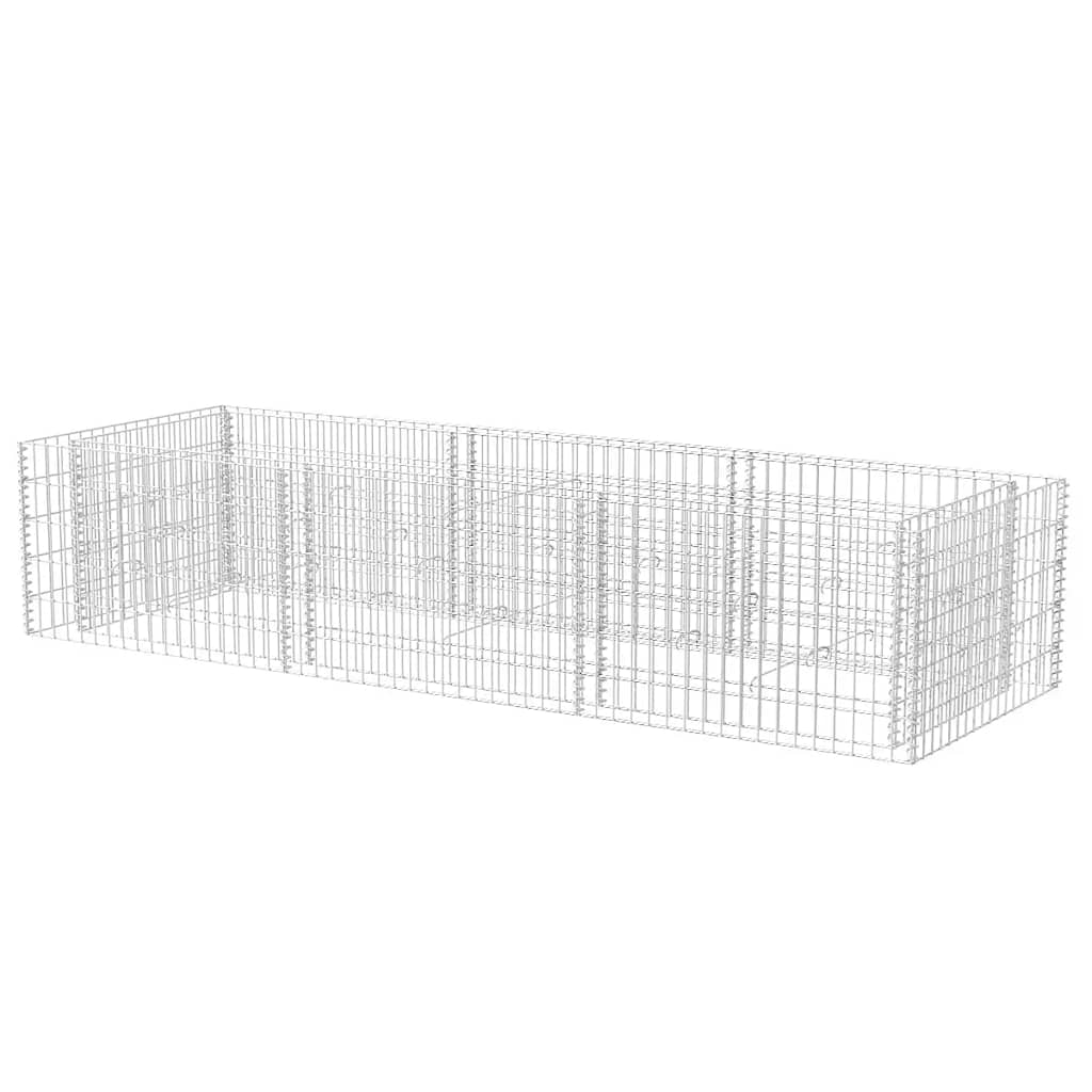 Gabionen-Hochbeet Stahl 360×90×100 cm