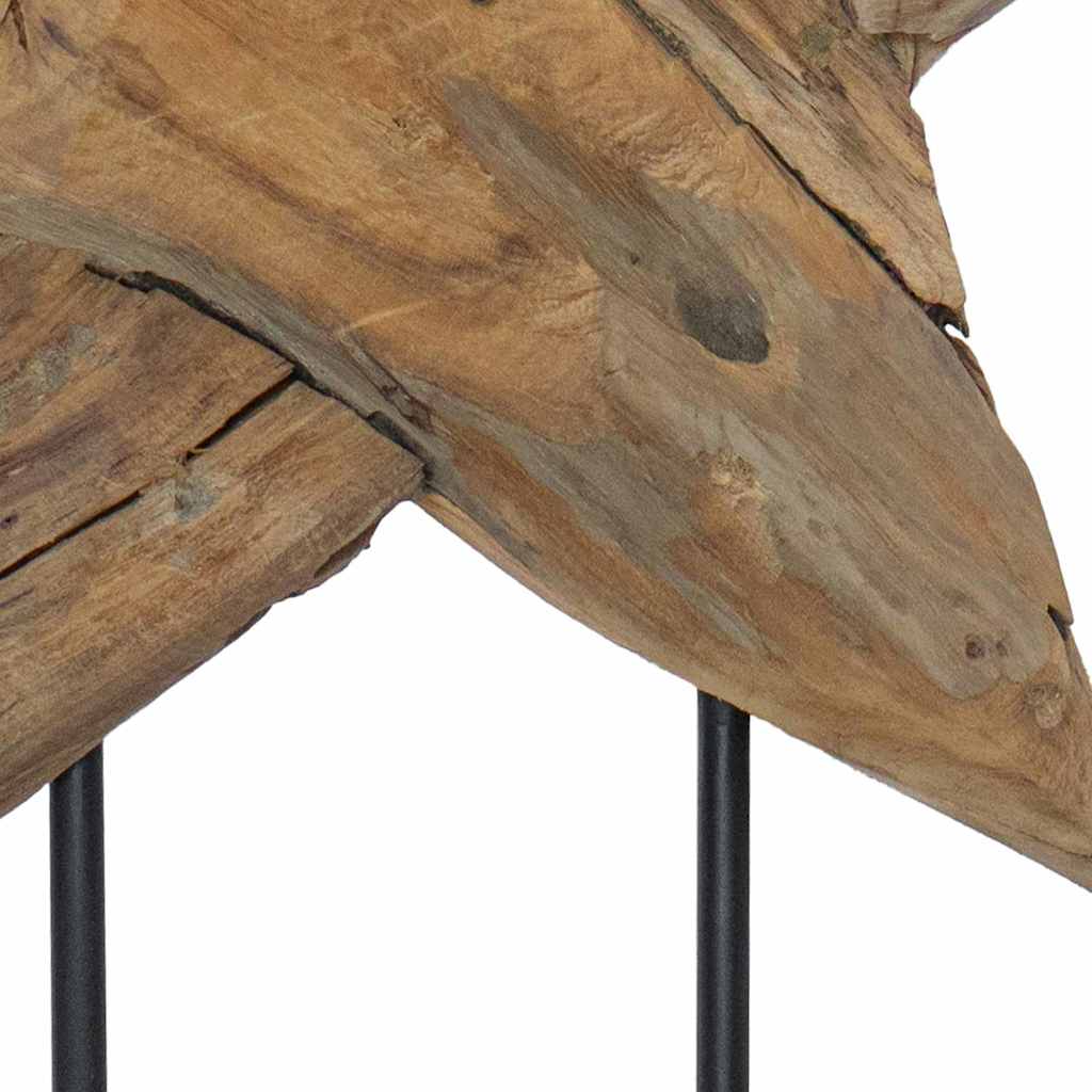 Weihnachtsstern Braun 31 x 15 x 46 cm Massivholz Teak