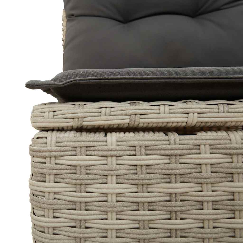 10-tlg. Garten-Sofagarnitur mit Kissen Schwarz Poly Rattan