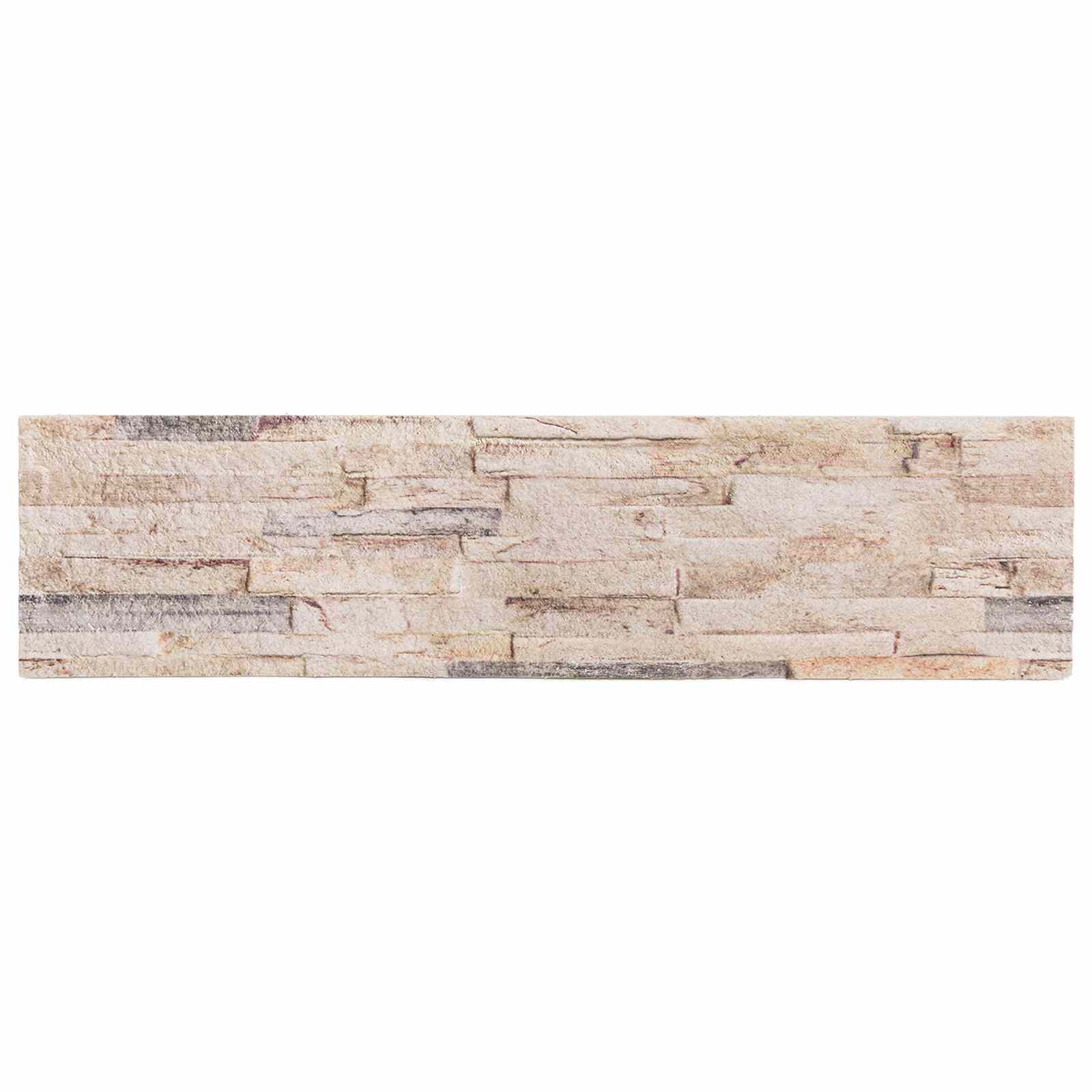 Wandpaneele 10 pcs Hellgrau 100 x 25 cm EPS-Schaum