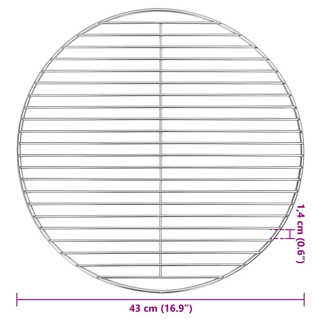 Grillrost Rund Ø34,5 cm 304 Edelstahl