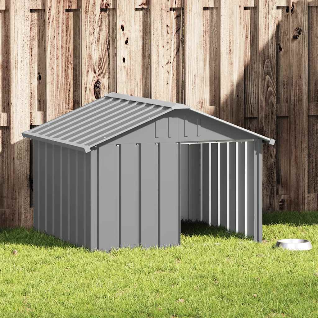 Hundehütte Anthrazit 116,5x103x81,5 cm Verzinkter Stahl