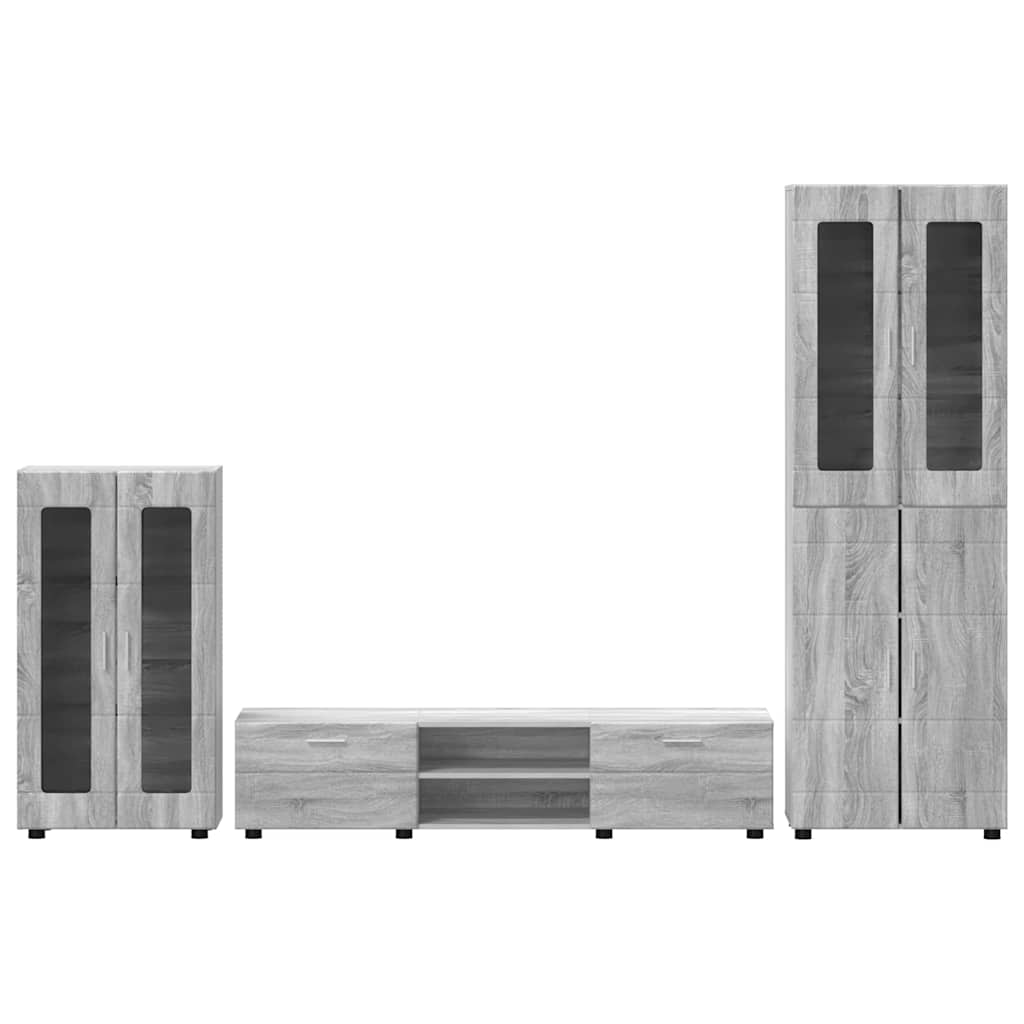 Highboard mit Regal FLORIN Weiß 60 x 35 x 182 cm Holzwerkstoff