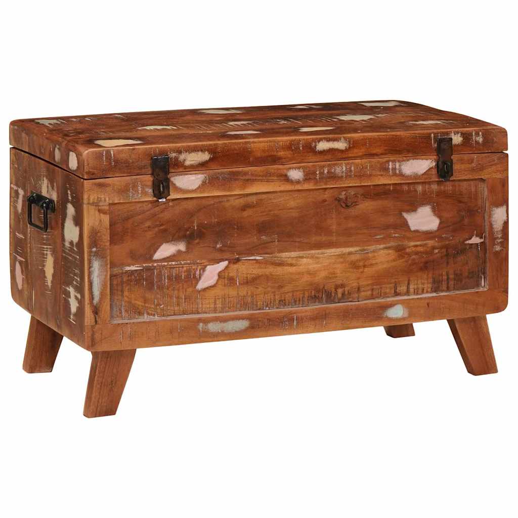 Aufbewahrungsbox mit Speicher 70 x 35 x 40 cm Massivholz Mango
