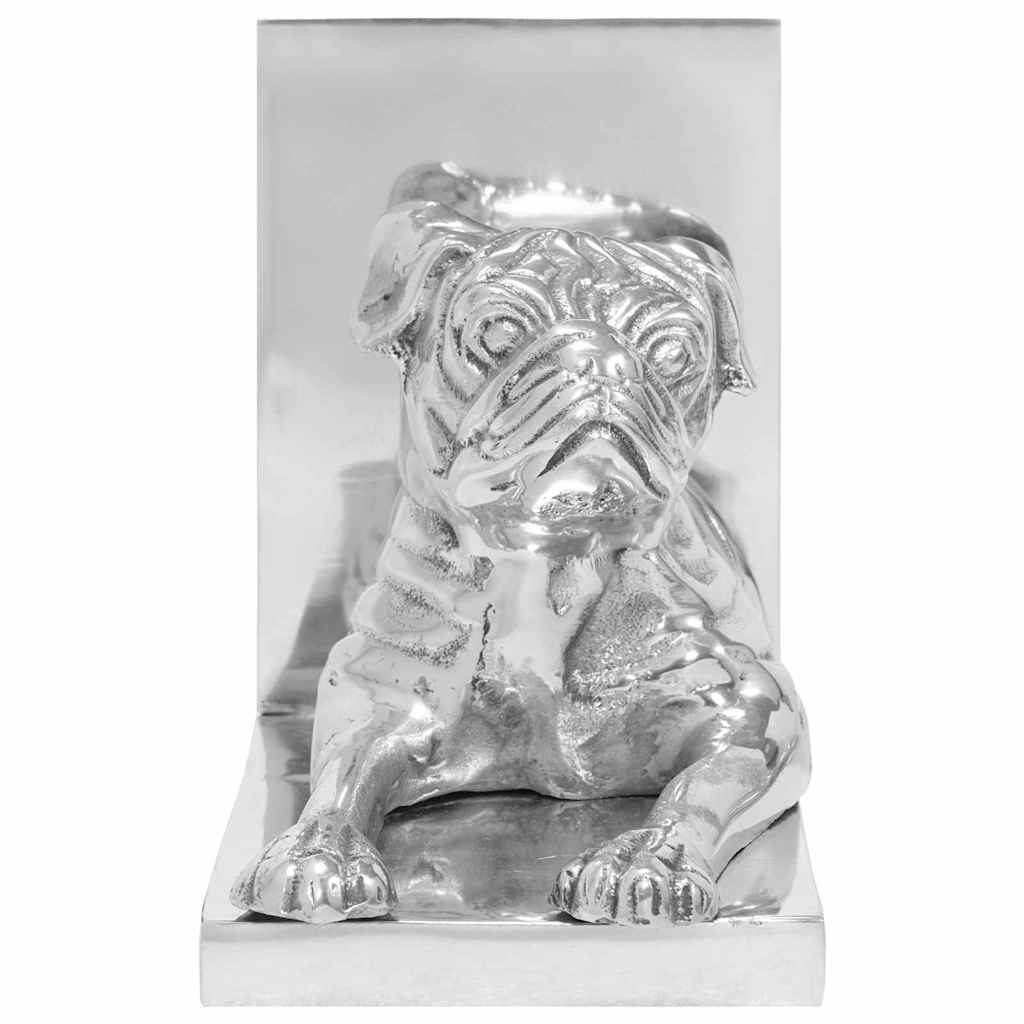 Buchstützen 2 pcs Silber 12 x 9 x 19 cm Aluminium