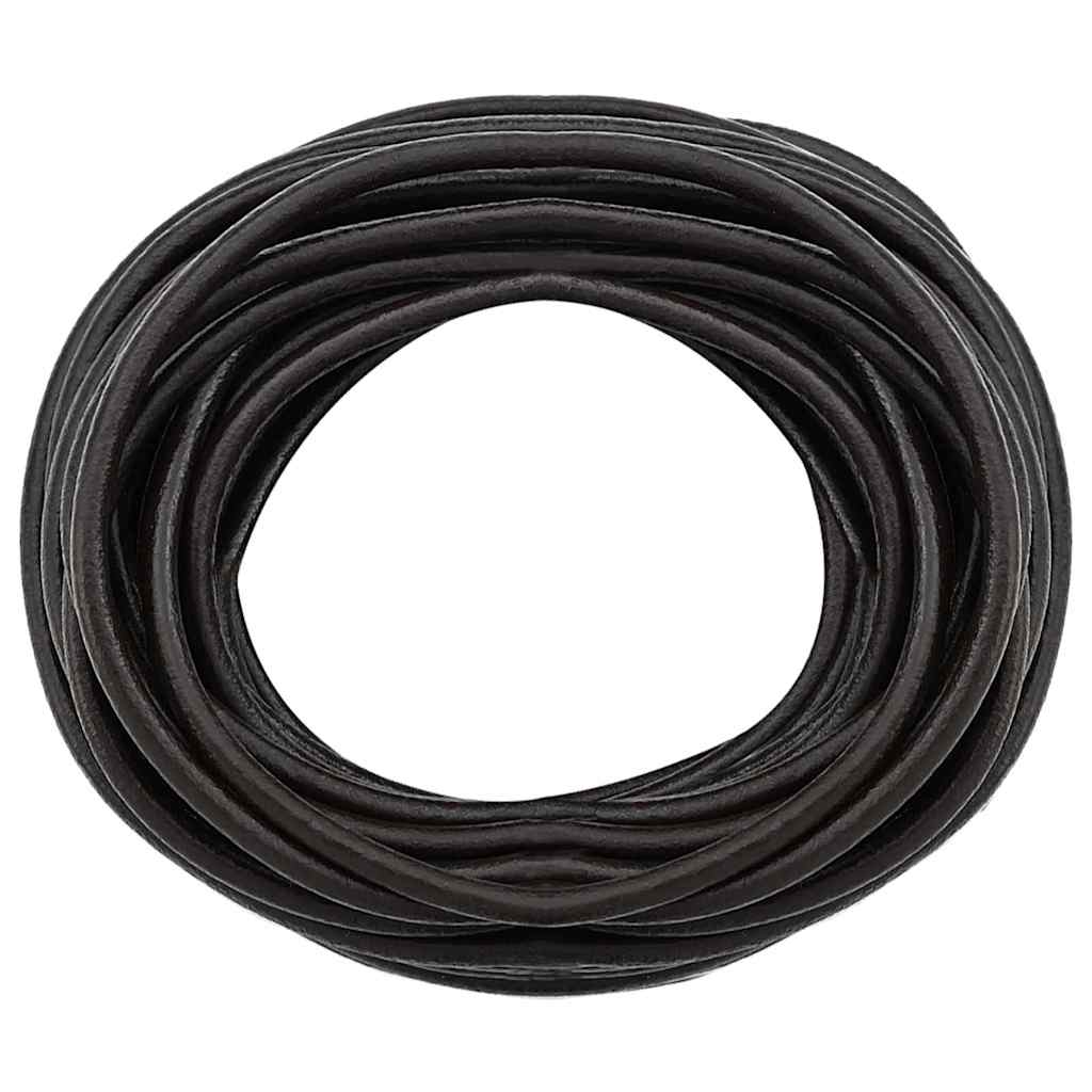 Leder Schnur Schwarz Ø1 mm x 5 m Leder
