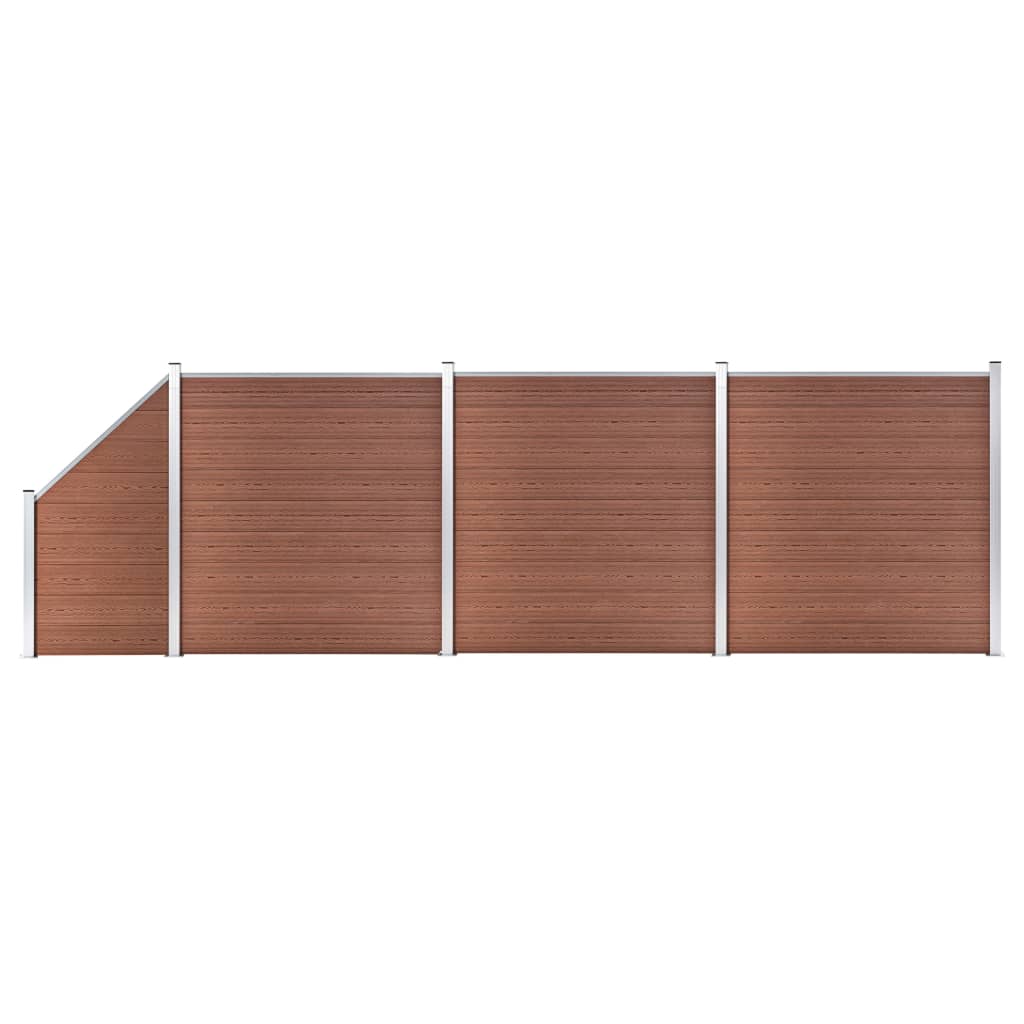 Zaunelement WPC 180x186 cm Schwarz