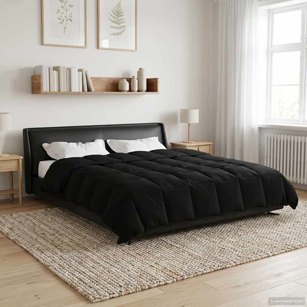Sommerdecke Gesteppt Anthrazit 135 x 200 cm Mikrofaser