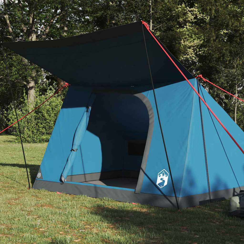 Campingzelt mit Dach mit Speicher Grün 282 x 225 x 154 cm Taft