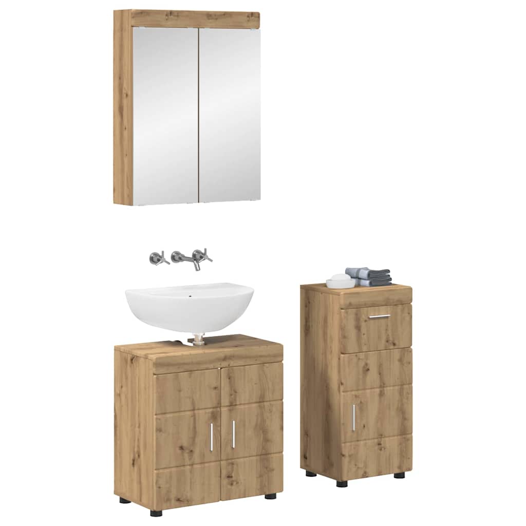 Badezimmermöbel-Set TULUM 2 pcs Weiß 60 x 34 x 63 cm