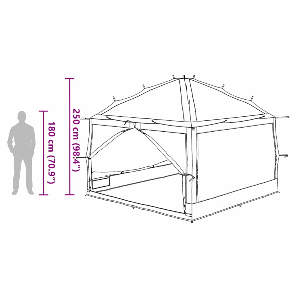 Innertelt 7-Personen 7 Personen Grün und Grau