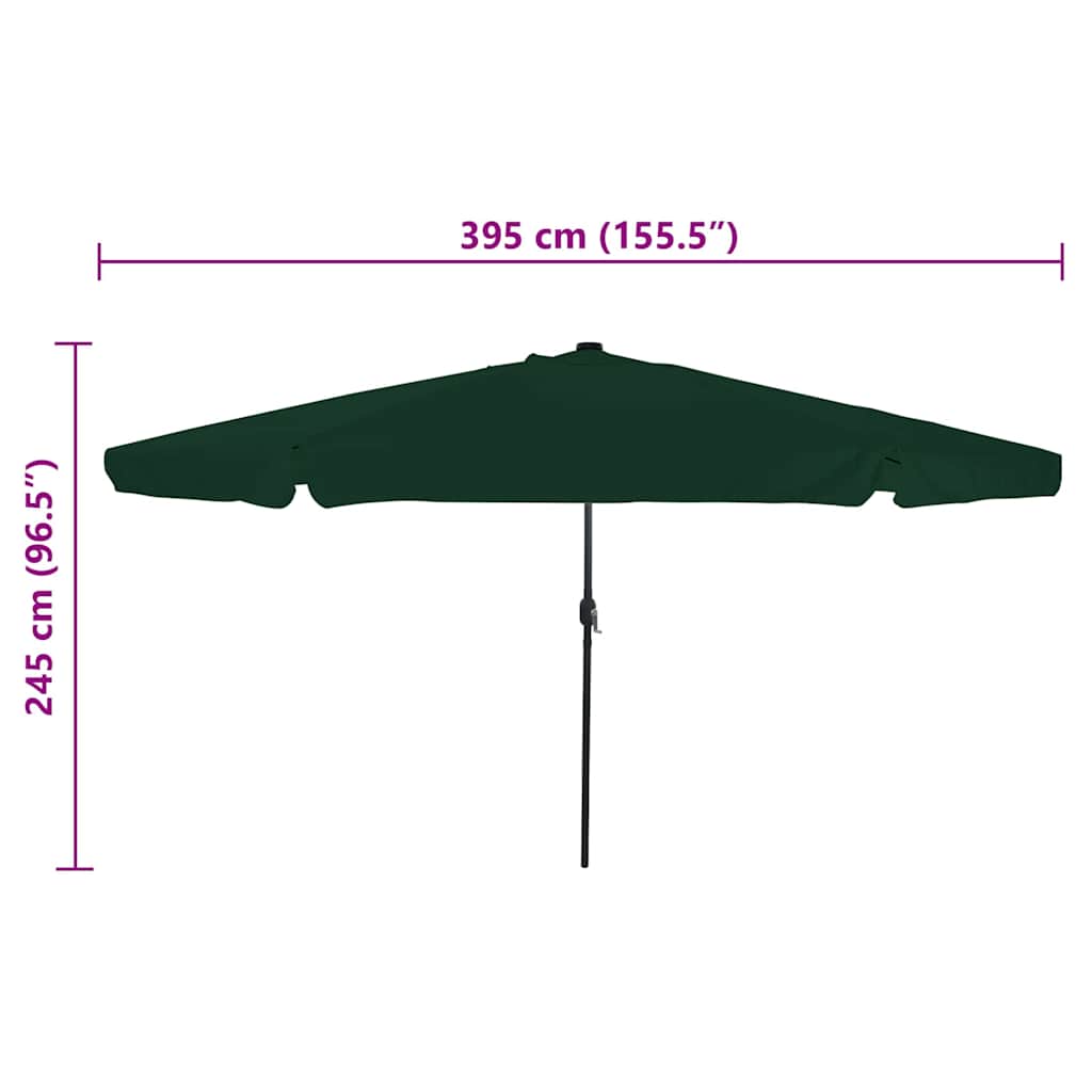 Garten-Sonnenschirm Sand und Anthrazit 395 x 395 x 245 cm