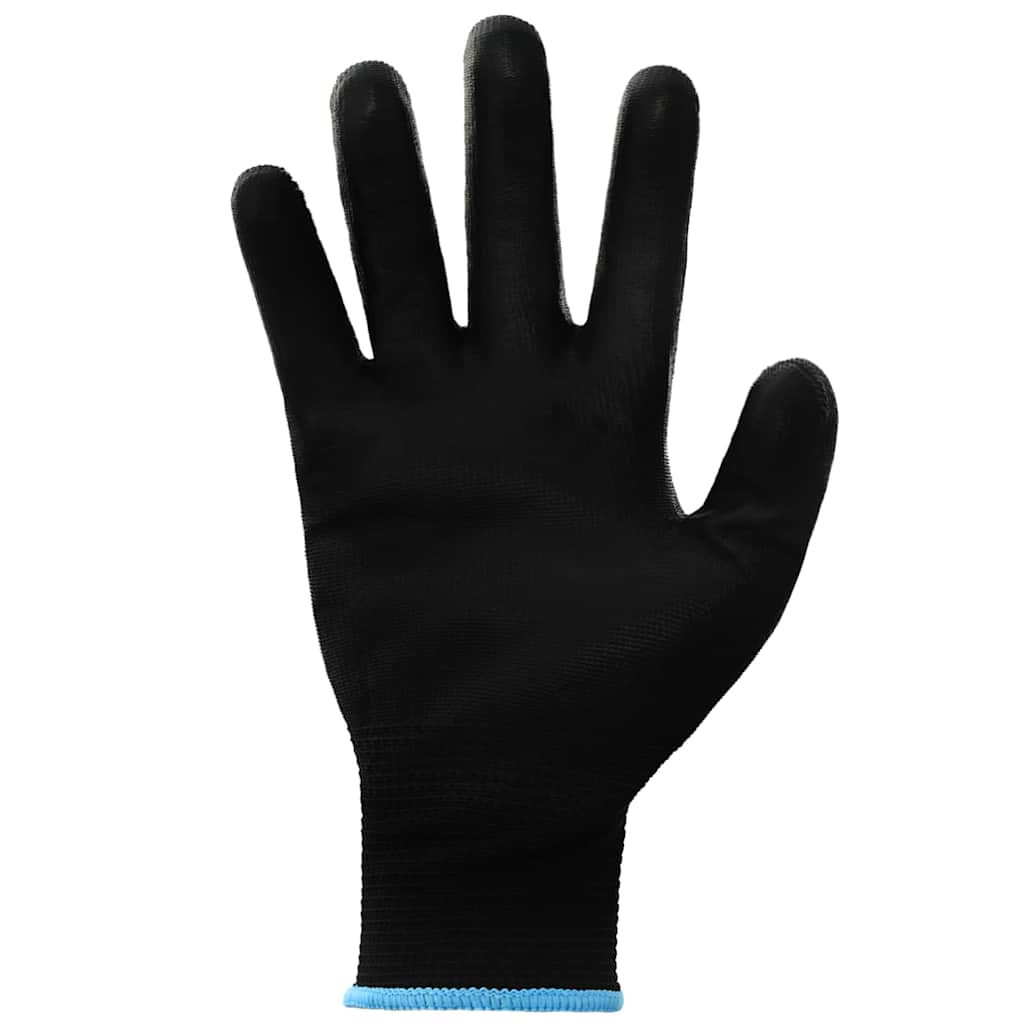 Arbeitshandschuhe 12 pcs Schwarz 7 / S Polyester