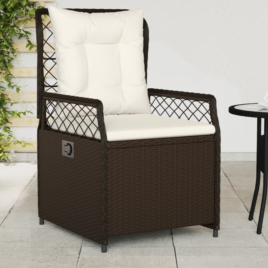Gartensessel 2 Stk. Verstellbar Schwarz Poly Rattan