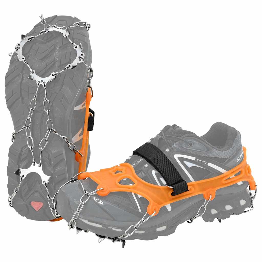 Eiskrallen für Schuhe mit 10 Spikes Orange S