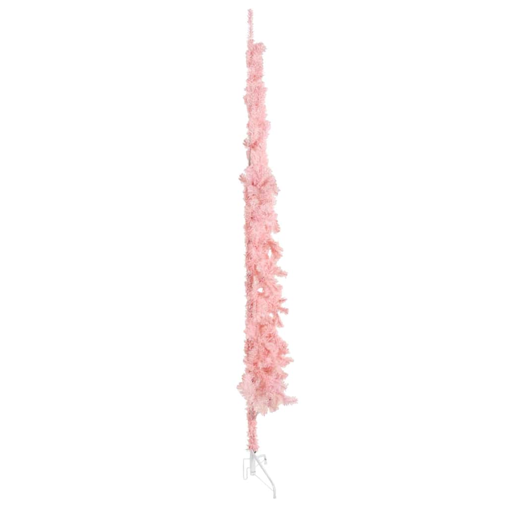 Künstlicher Halb-Weihnachtsbaum mit Ständer Schlank Weiß 180 cm