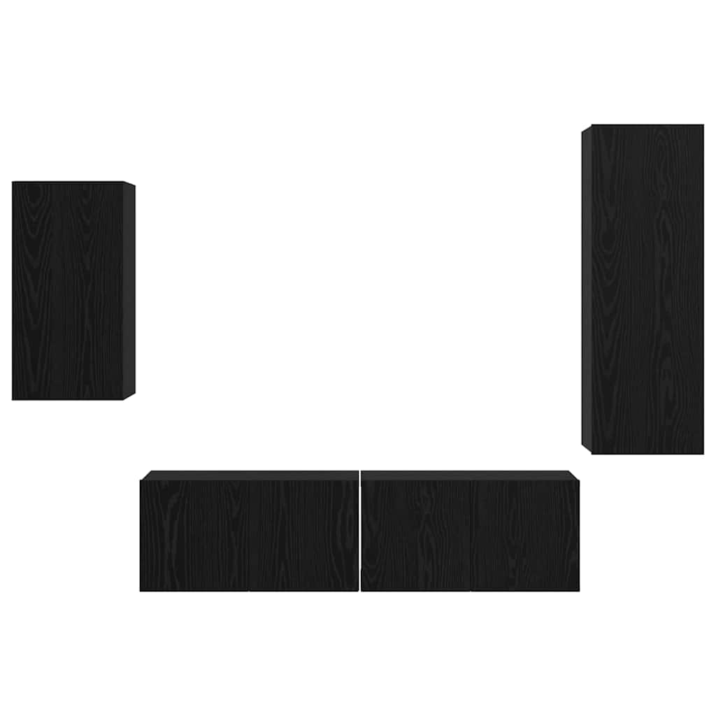 4-tlg. TV-Schrank-Set Weiß Holzwerkstoff