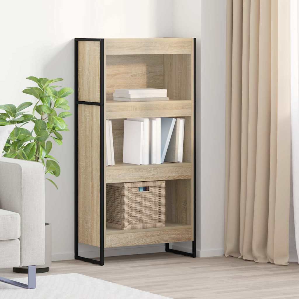 Bücherregal 2 pcs Schwarz Eichen-Optik 60 x 30 x 189,5 cm