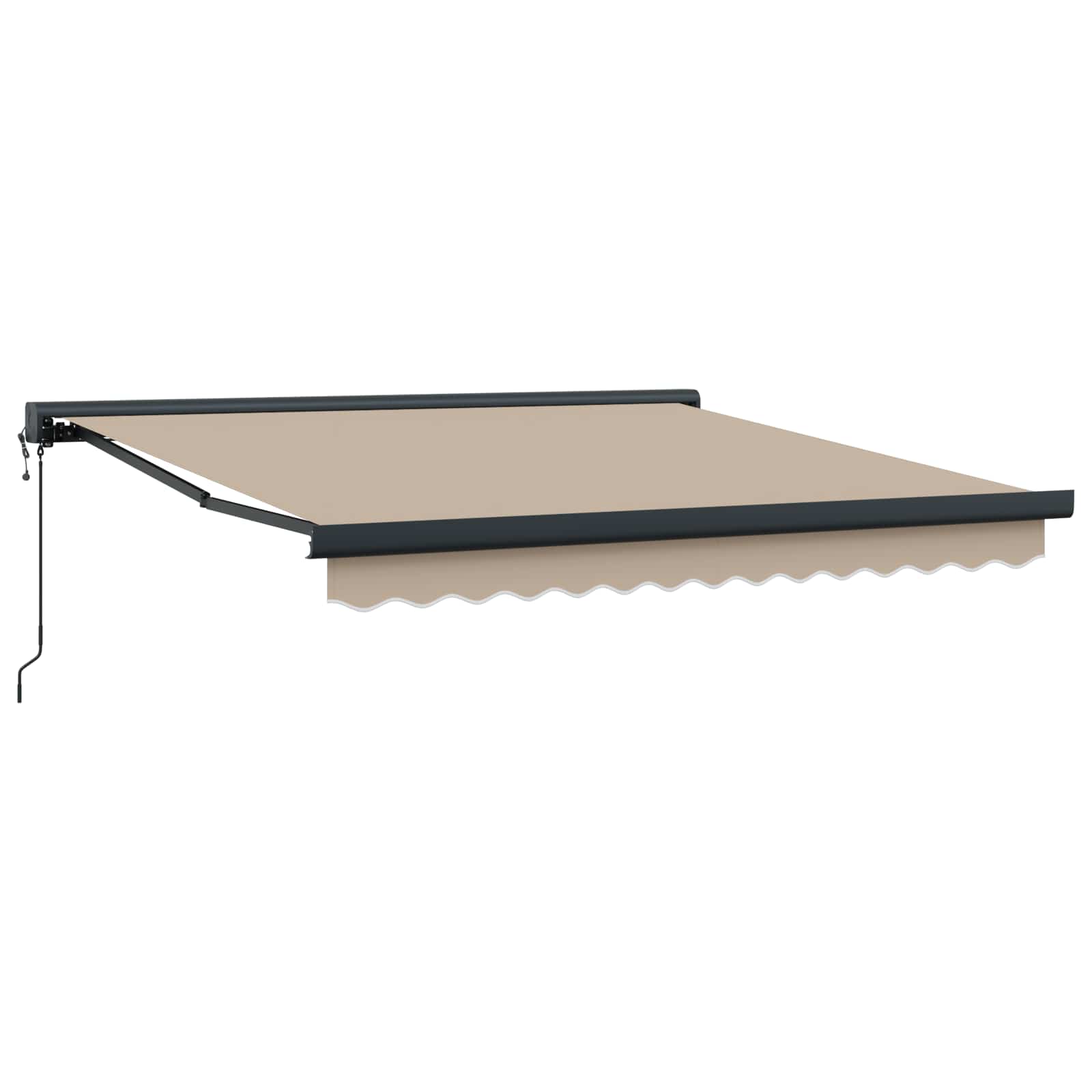 Markise Einziehbar Blau und Weiß 4x3 m Stoff und Aluminium