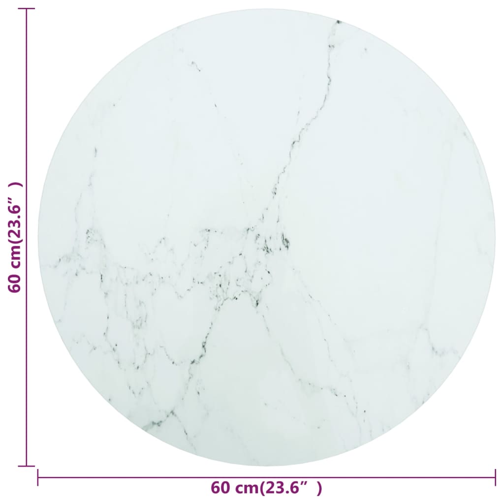 Tischplatte aus gehärtetem Glas quadratisch 700x700 mm