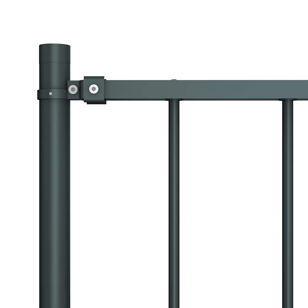 Zaunelement Woerden mit Pfosten Stahl 1,7 x 0,75 m Schwarz
